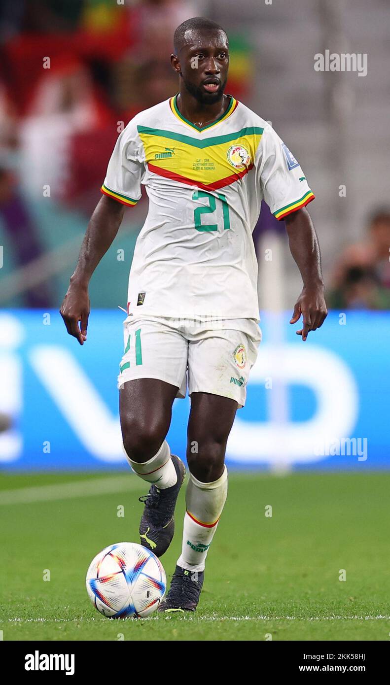 Doha, Qatar, 25th November 2022. Youssouf Sabaly of Senegal  during the FIFA World Cup 2022 match at Al Thumama Stadium, Doha. Picture credit should read: David Klein / Sportimage Stock Photo