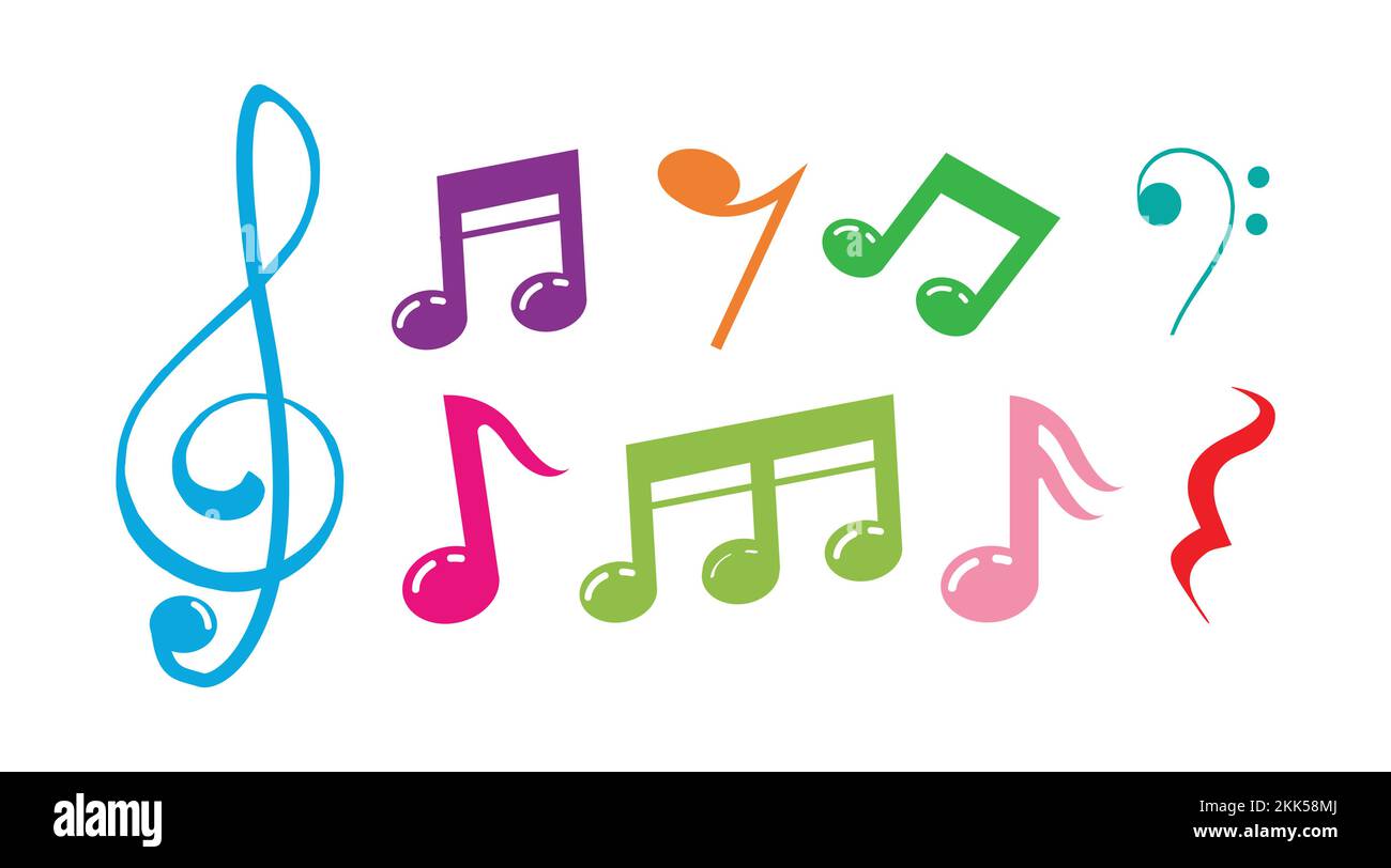 music scale logo design. music note sign or symbol. musical scale icons