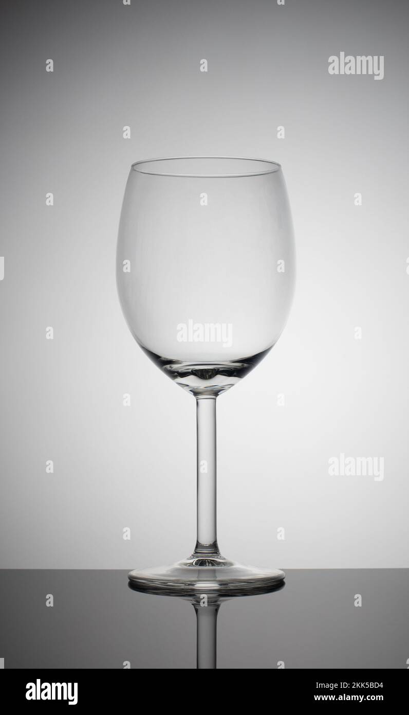 empty wine glass goblet on white background isolated Stock Photo