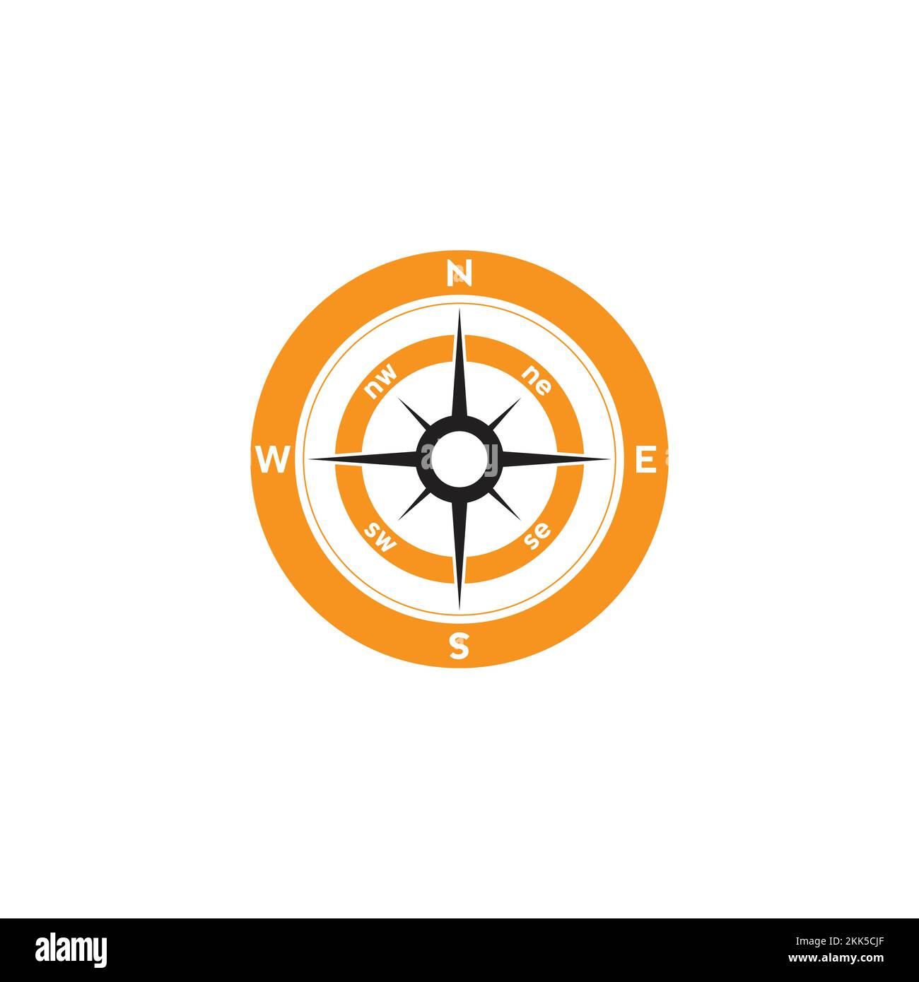 Compass logo design. pointer north, south, east, west, compass symbol