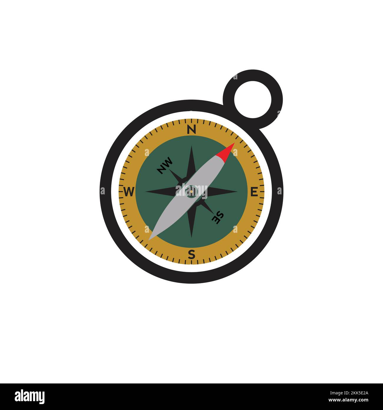 Compass Logo Design Pointer North South East West Compass Symbol Direction Sign Vector