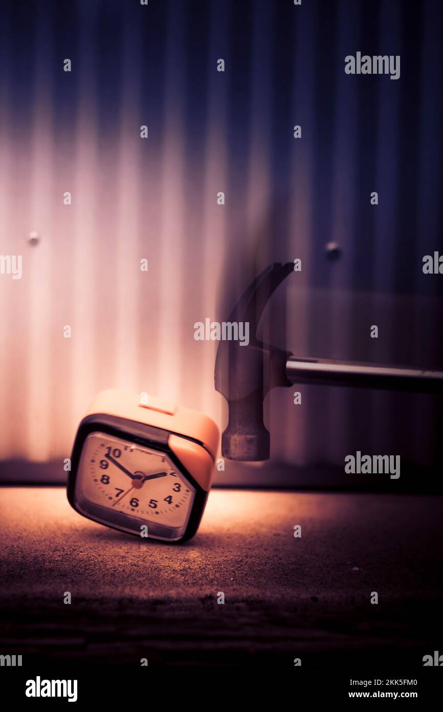 Clock The Hammer Its Time For Action, Image Representing Killing Time