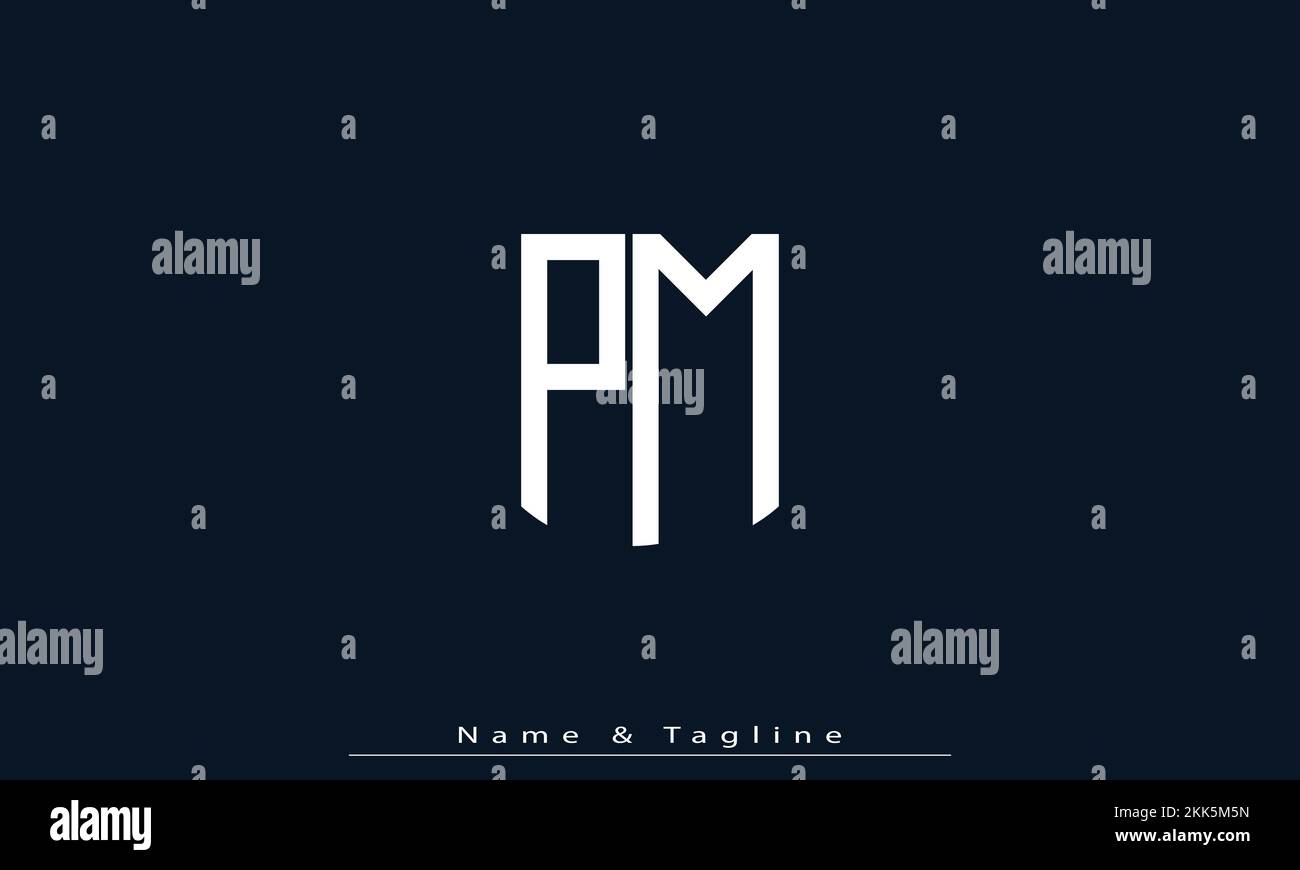 Alphabet letters Initials Monogram logo PM , MP Stock Vector Image ...
