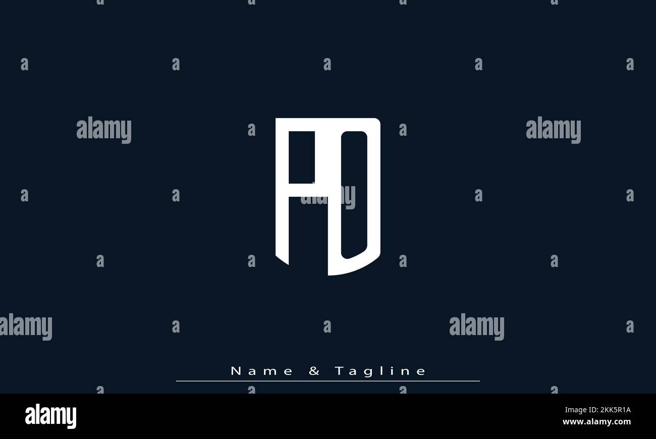 Alphabet letters Initials Monogram logo PO , OP Stock Vector