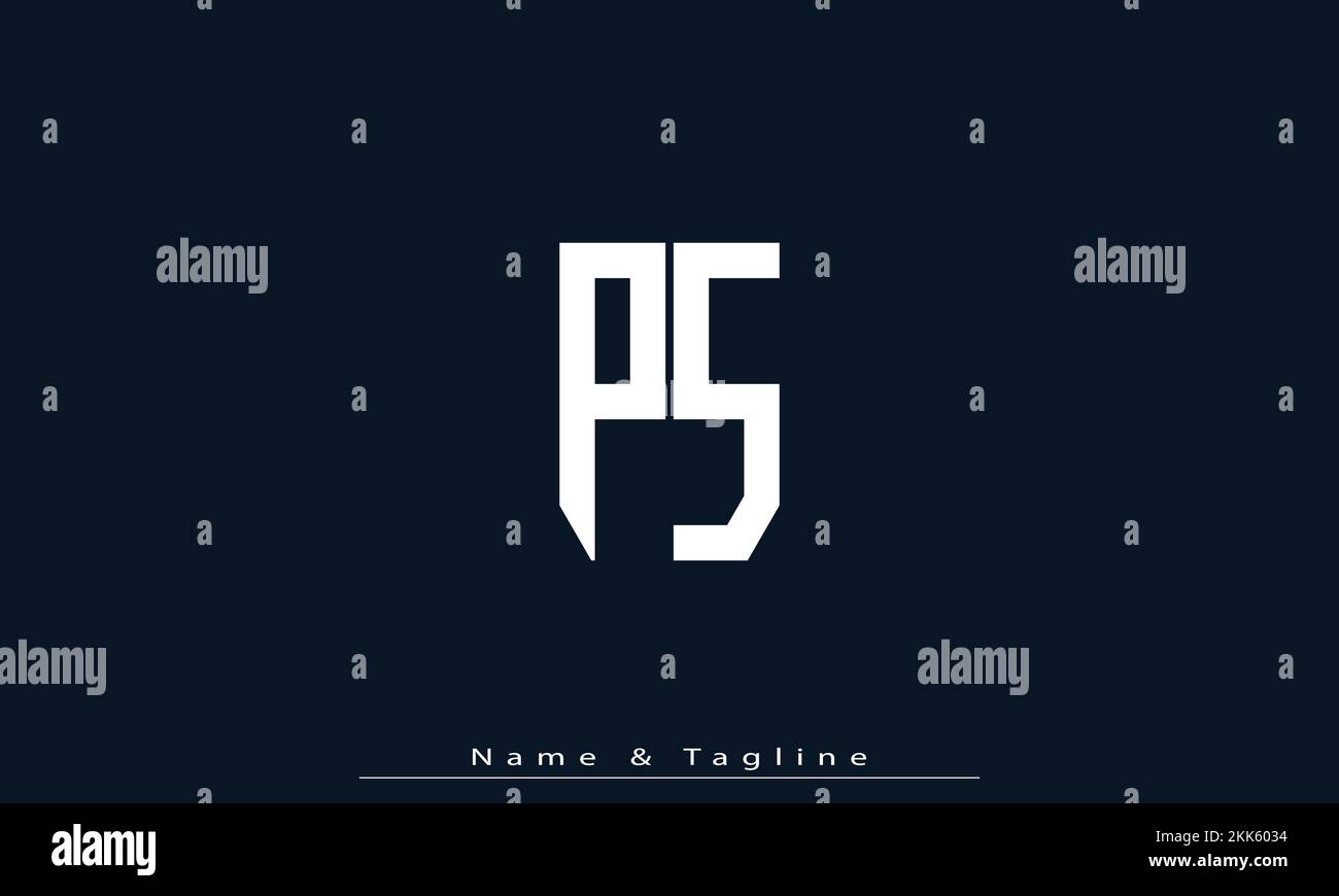 Alphabet letters Initials Monogram logo PS , SP Stock Vector