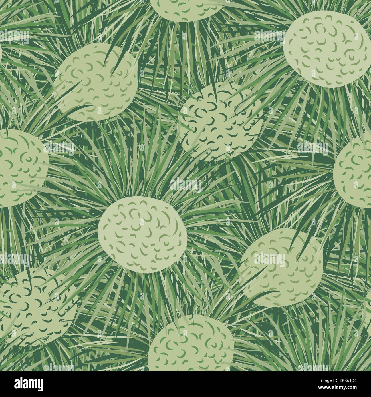 Inula flower seamless vector pattern background. Perennial cottage garden flowers monochrome green backdrop. Giant Fleabane painterly geometric design Stock Vector