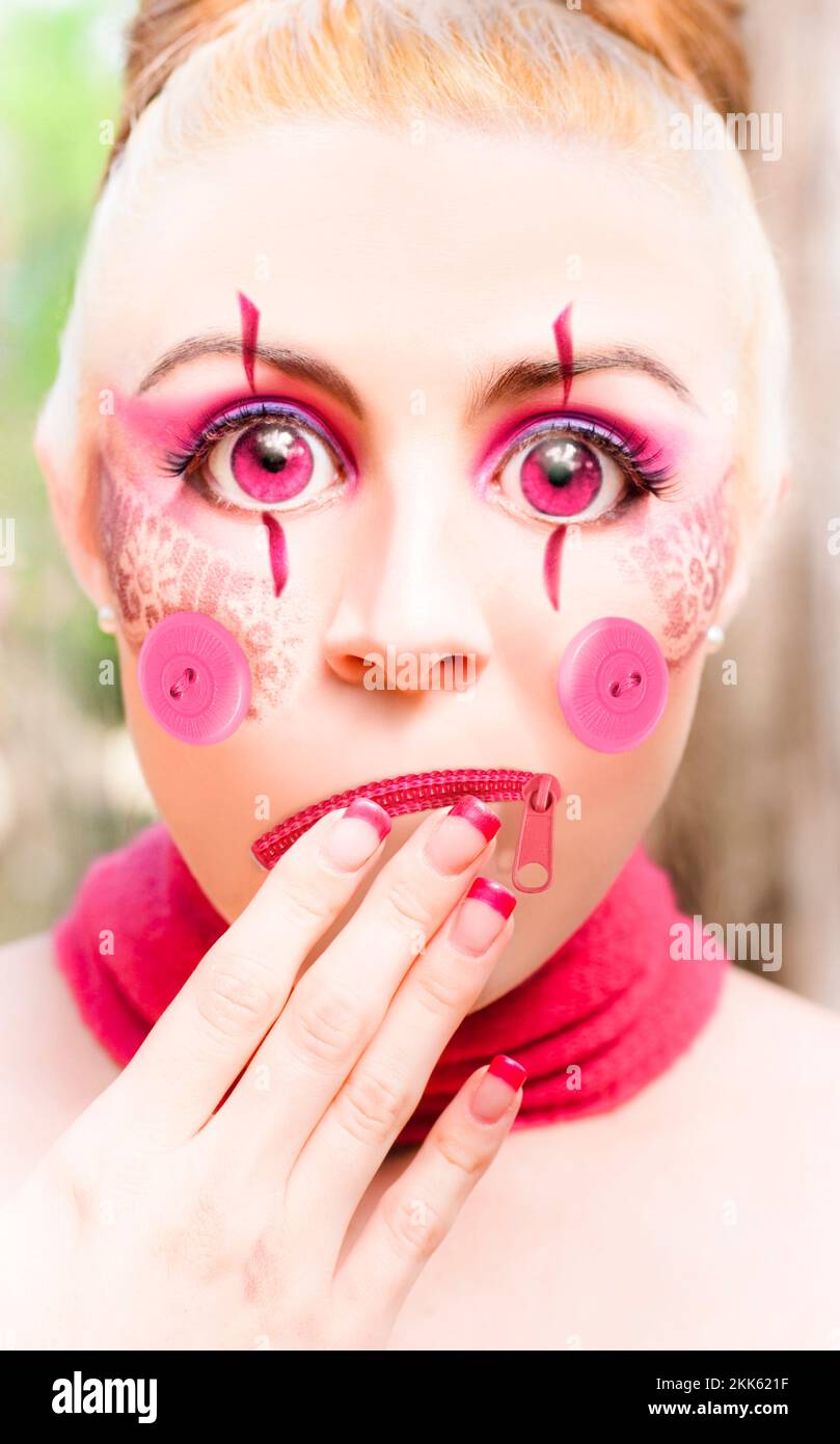 Zipper Mouth Makeup