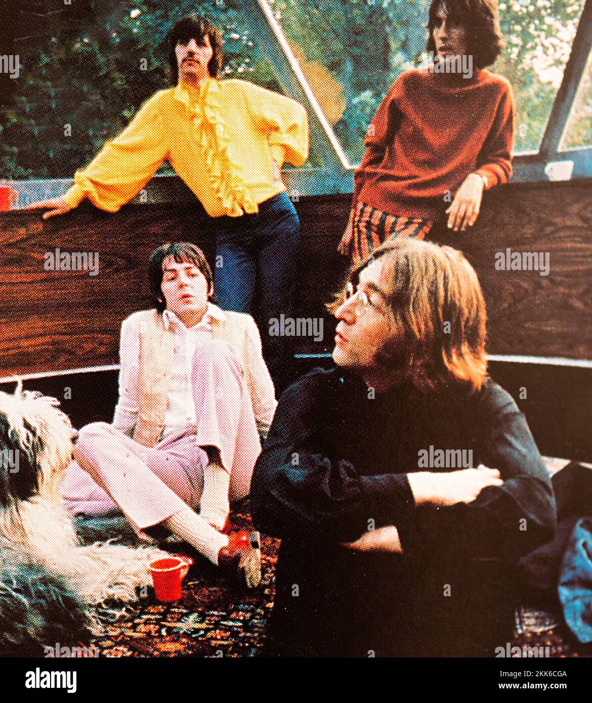 EMI CD  Disc Booklet - The Beatles 1967/1970 Album. Stock Photo