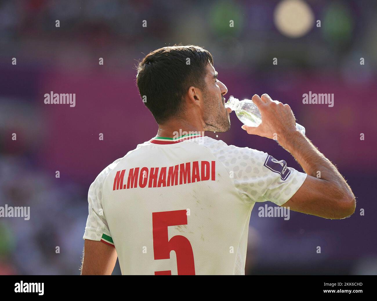 11/25/2022, Khalifa International Stadium, Doha, QAT, World Cup FIFA 2022, Group B, Wales vs Iran, in the picture IranÂ's defender Milad Mohammadi Stock Photo