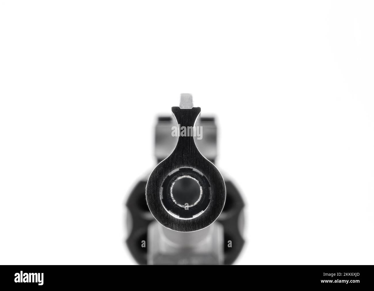 Airsoft gun barrel seen from the front Stock Photo - Alamy