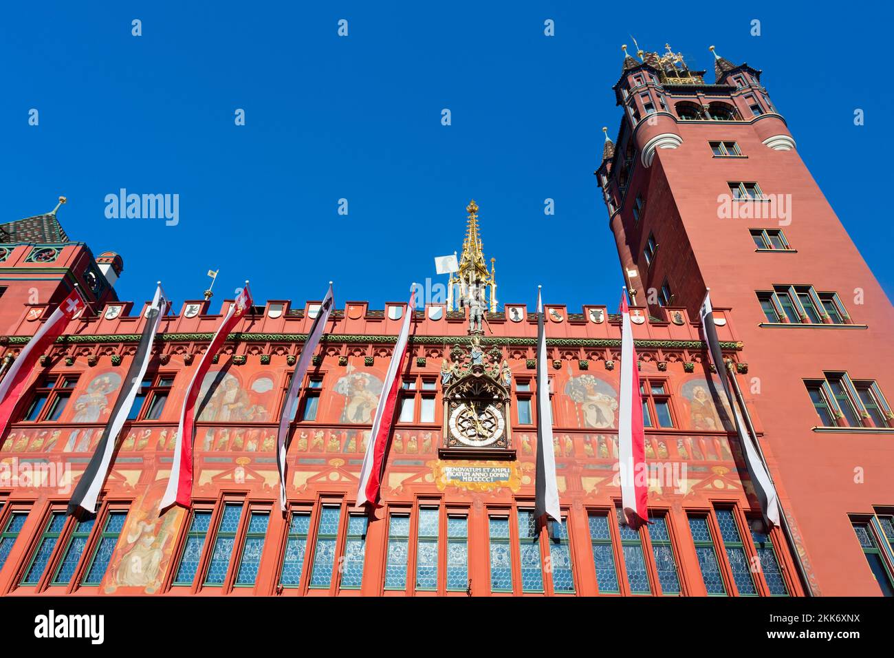 Red Town House in Basel, Switzerland Stock Photo Alamy