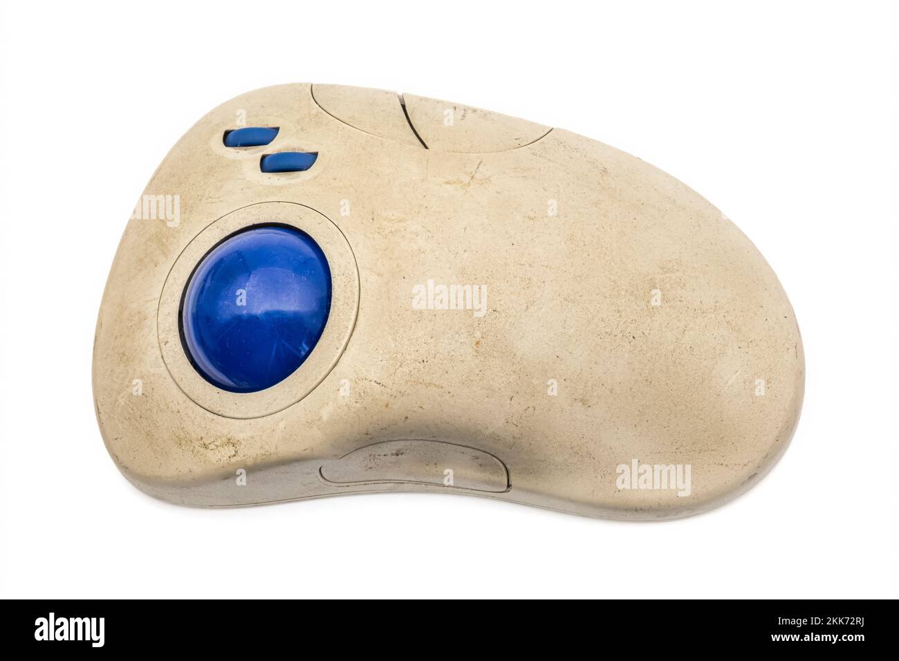 old dirty trackball mouse om white background Stock Photo Alamy