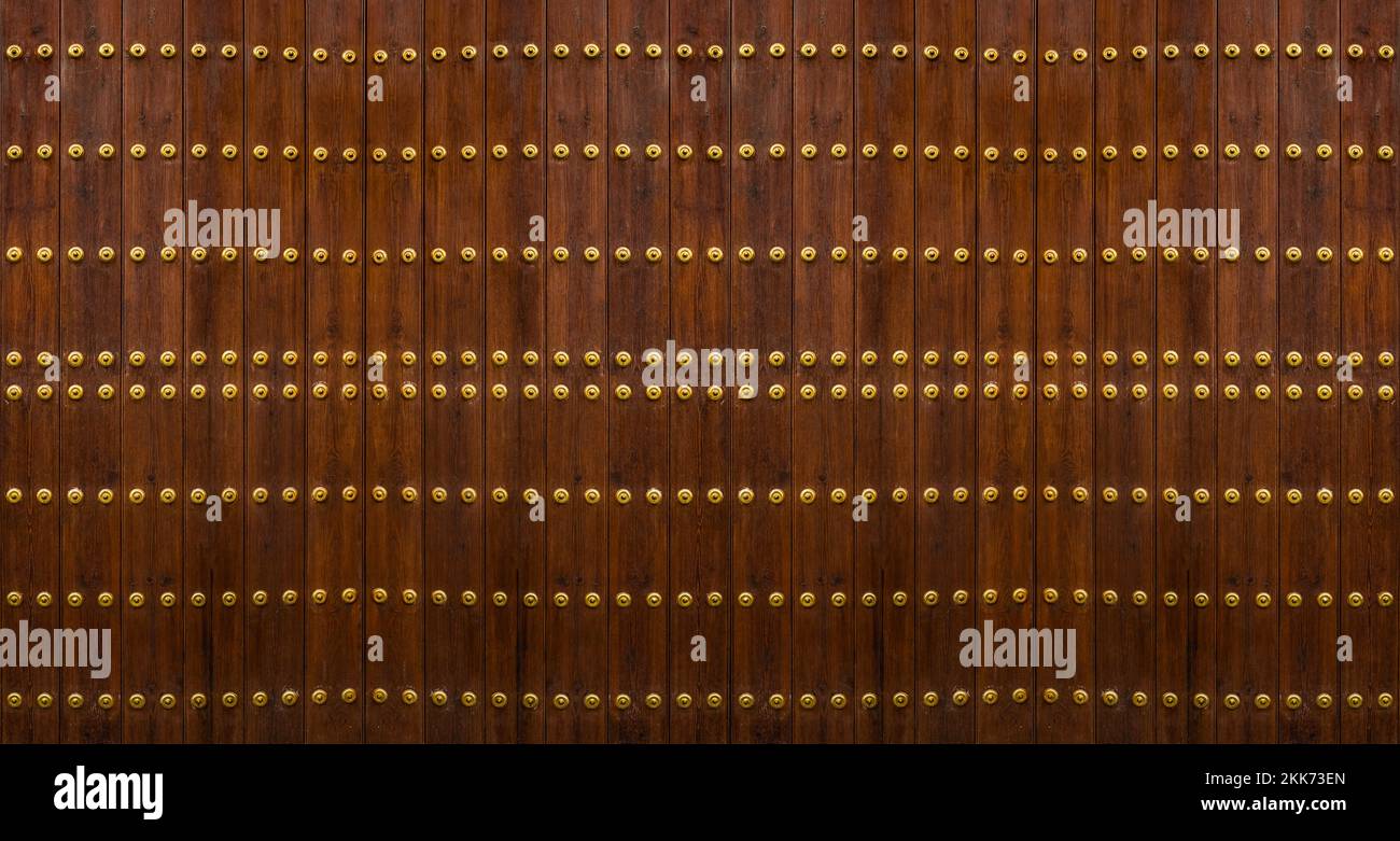 Entrance wooden door decorative rivets hi-res stock photography and ...