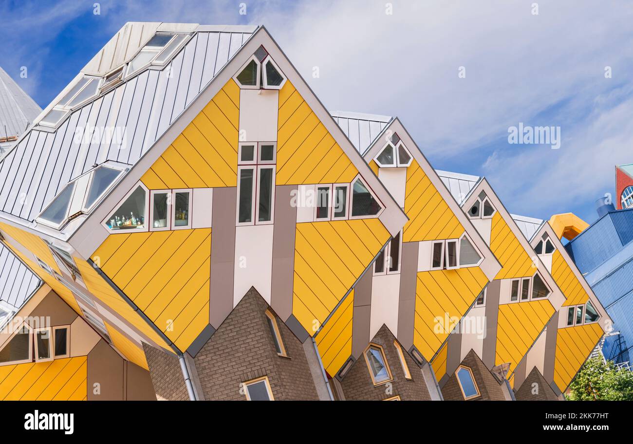 Holland, Rotterdam, The Cube Houses, an innovative housing development where each house is a