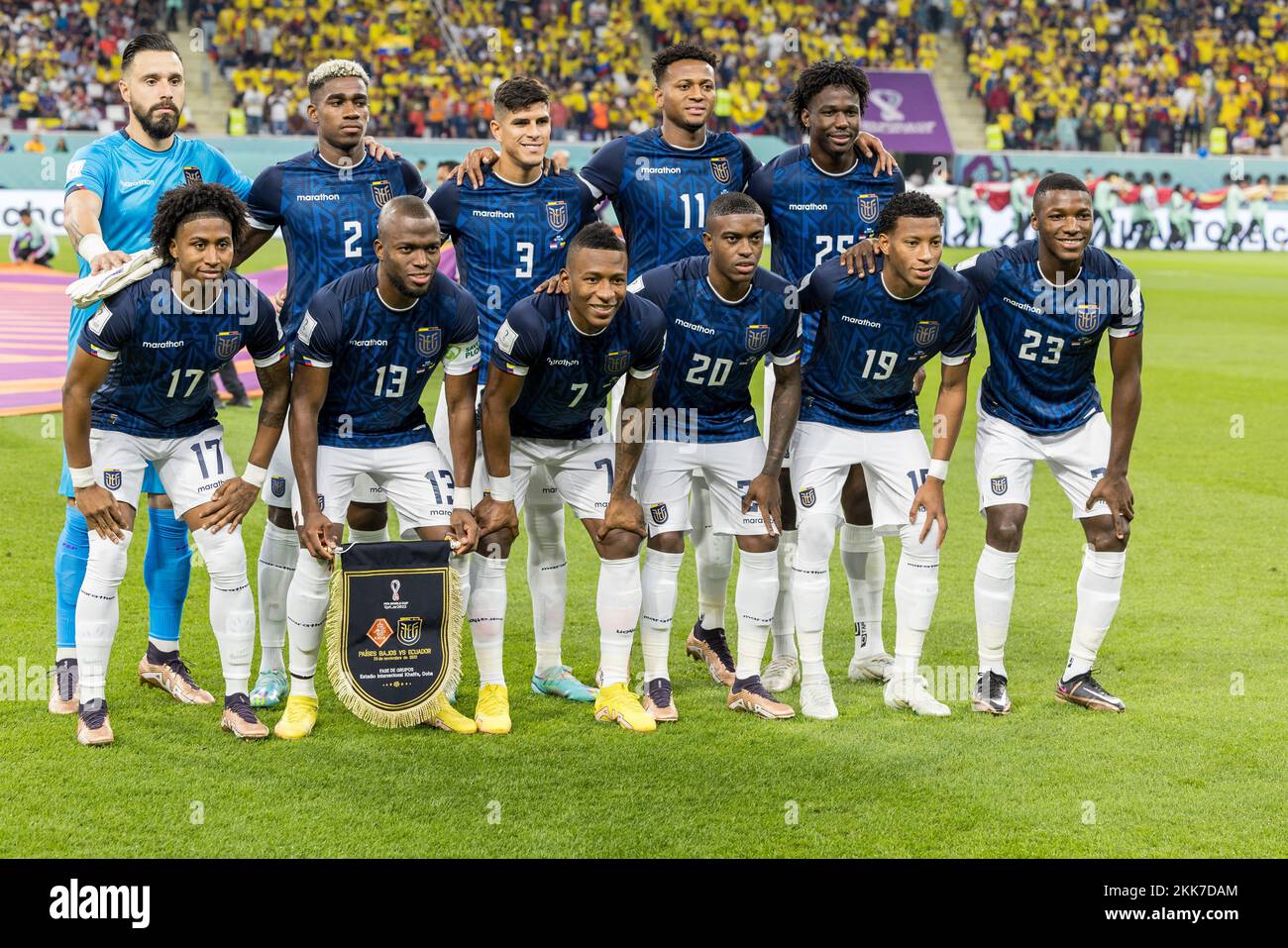 25.11.2022, Doha, pilka nozna, Mistrzostwa Swiata, Holandia - Ekwador N/z Druzyna Ekwadoru fot. Tomasz Jastrzebowski/Foto Olimpik/Sipa, USA. 25th Nov, 2022. Doha, football, FIFA World Cup 2022, Netherlands - Ecuador, In the picture: Team Ecuador, fot. Tomasz Jastrzebowski/Foto Olimpik/Sipa USA Credit: Sipa USA/Alamy Live News Stock Photo