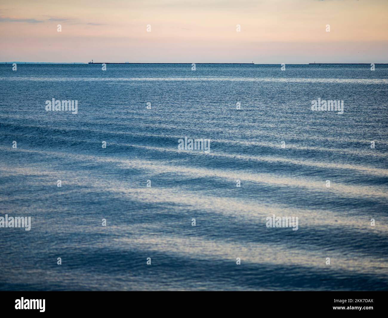 An aerial view of sea during sunset Stock Photo - Alamy