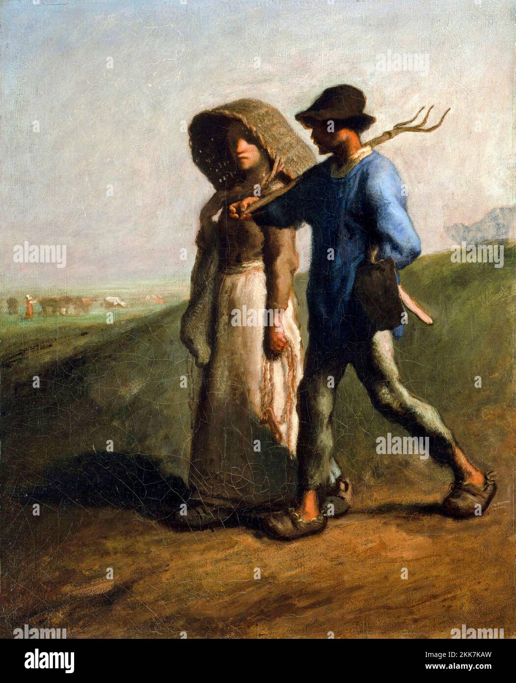 Going To Work by Jean-Francois Millet (1814-1875), oil on canvas, c. 1851-3 Stock Photo