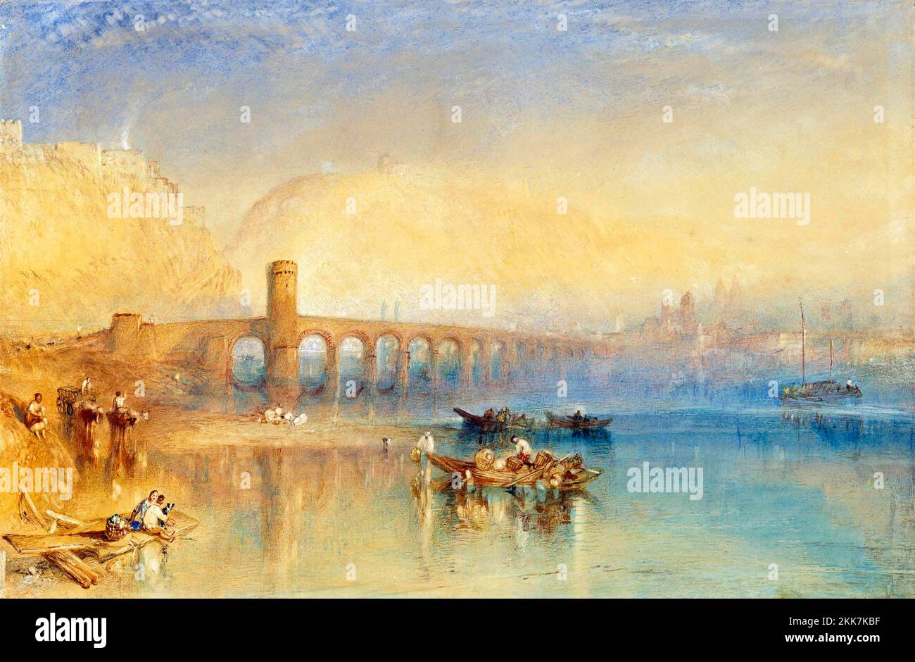 Coblenz by JMW Turner (1775-1851), watercolour, 1842 Stock Photo