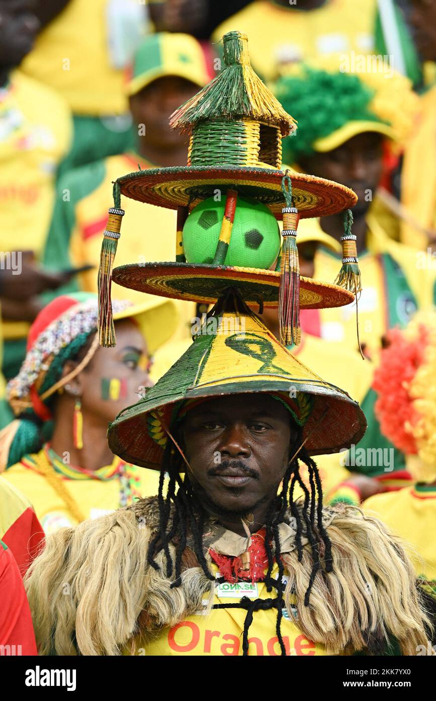 Senegalese fans attend the Qatar v Senegal match of the Fifa World Cup