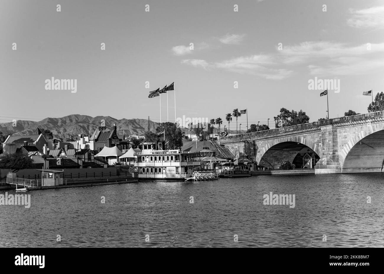 Lake Havasu, USA July 8, 2008 London Bridge in Lake Havasu, rebuilt