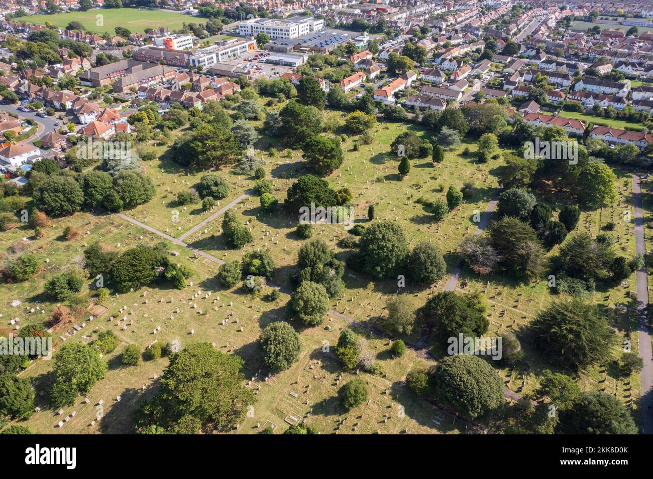 Broadwater and Worthing Cemetery, East Sussex. Stock Photo