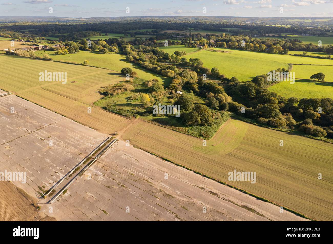 Former Wisley Airfield. Surrey, UK. Stock Photo
