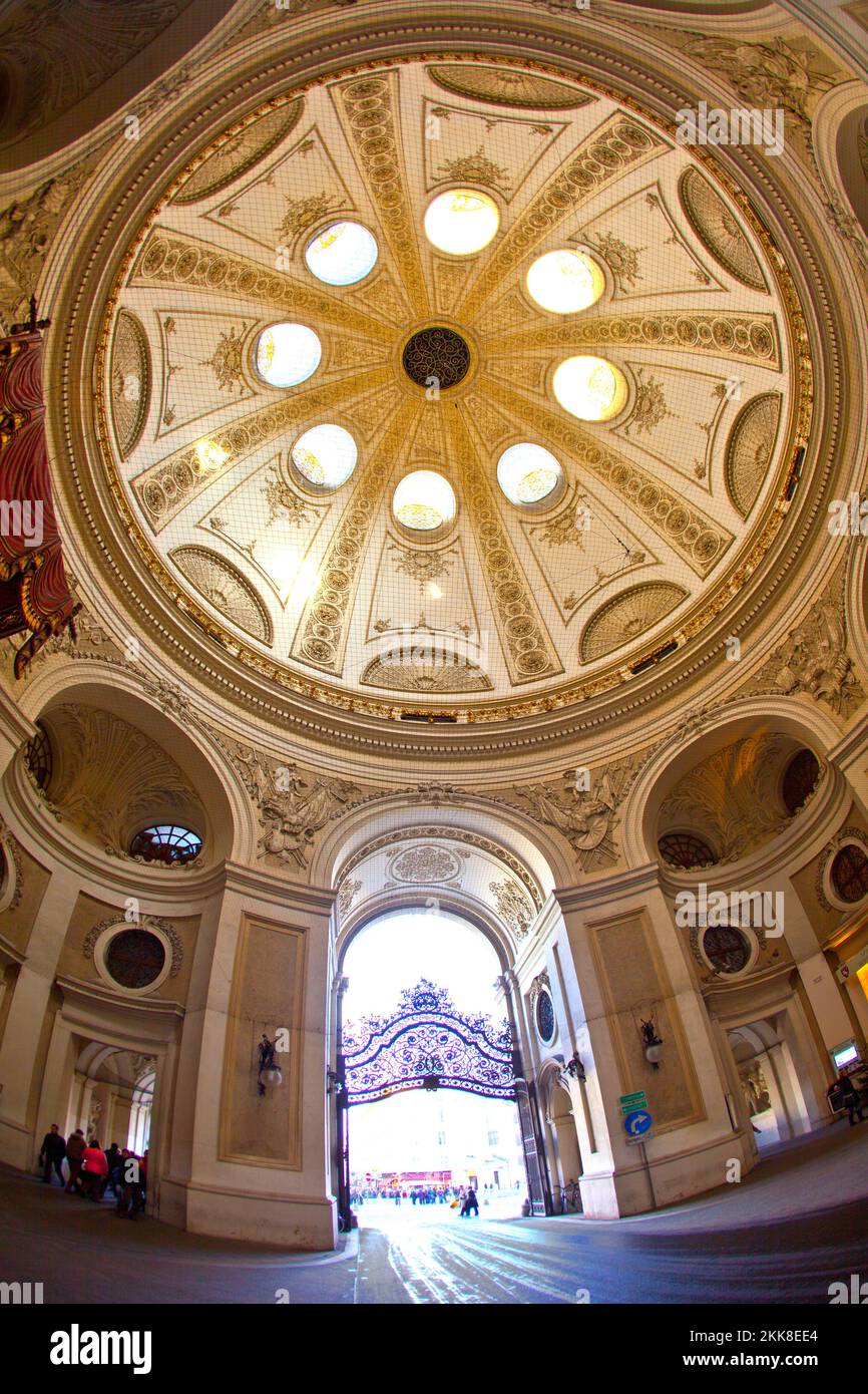 Vienna, Austria - November 26, 2010: detail of roof of Hofburg in Vienna, Austria. Stock Photo