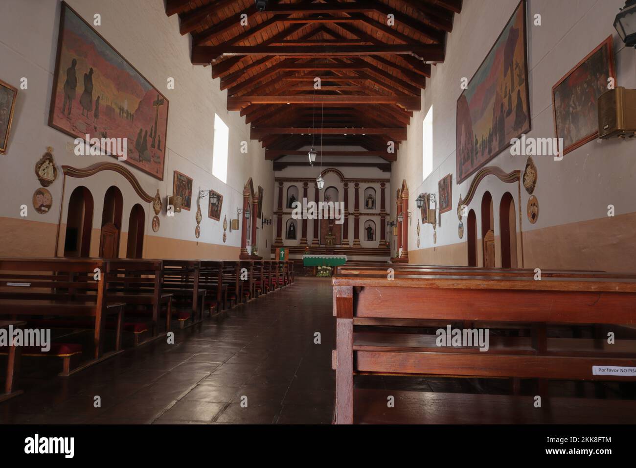 Old church interior, at Tilcara, north Argentina, south America Stock Photo