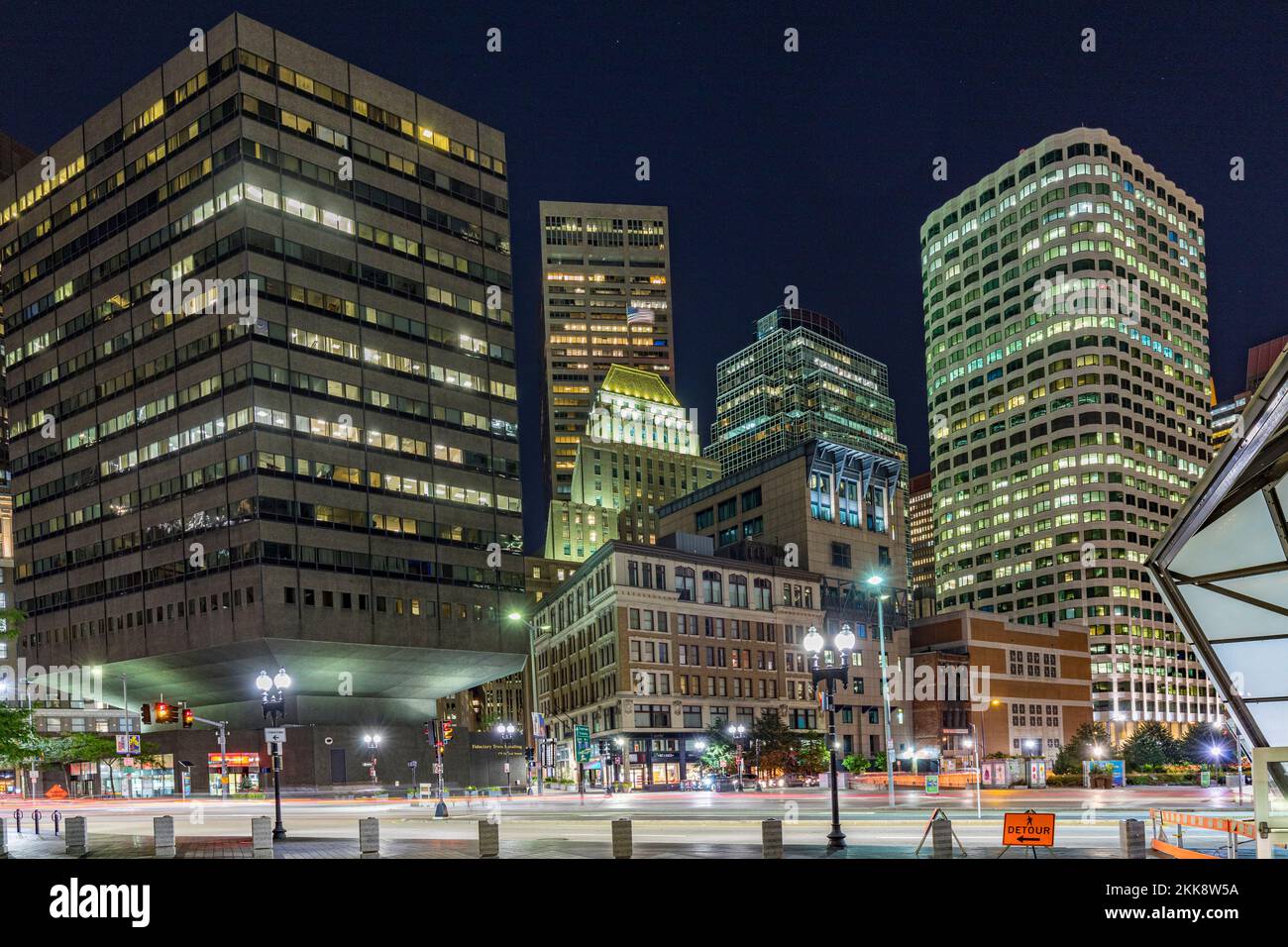 BOSTON, USA SEP 12, 2017 famous old rail and metro South station in