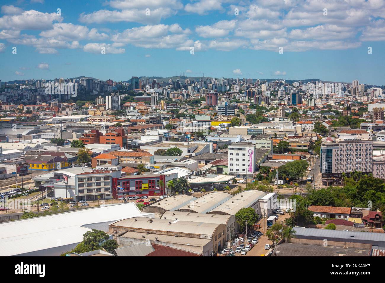 Porto Alegre, Brazil - February 16, 2018: scenic aerial view of Porto Alegre in Brazil. Stock Photo