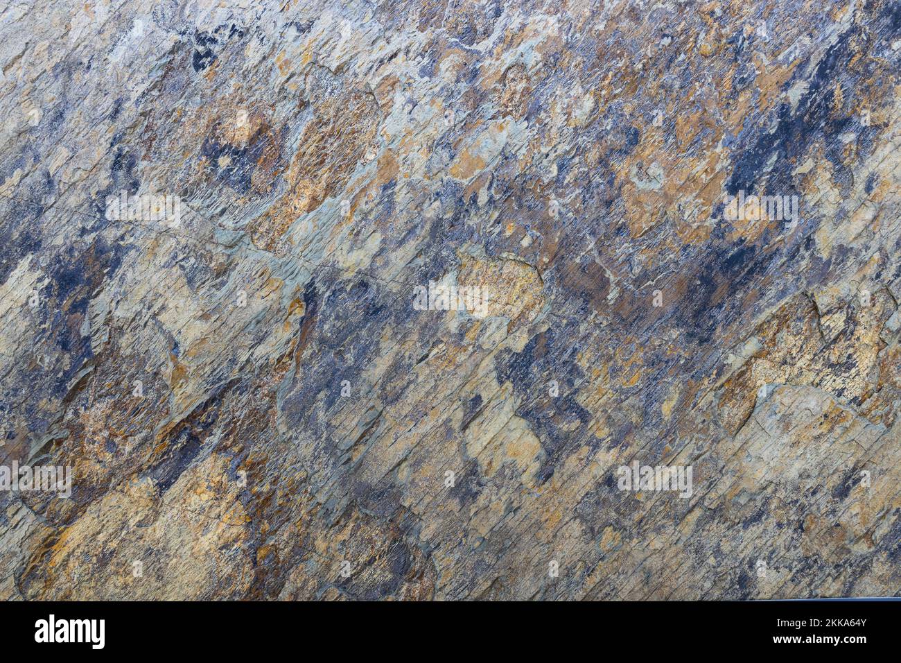 Grunge stone slate background with corrosion and deep crack on the texture of the surface Stock Photo