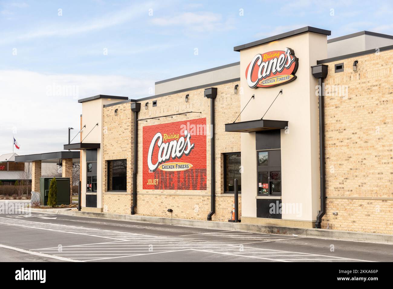 Raising Cane's is an American fast food restaurant chain that specializes in chicken fingers