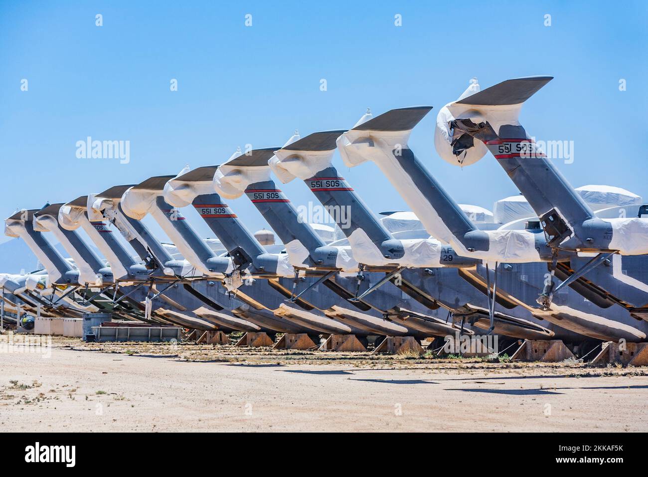 Tucson, USA - June 13, 2012: Davis-Monthan Air Force Base AMARG ...