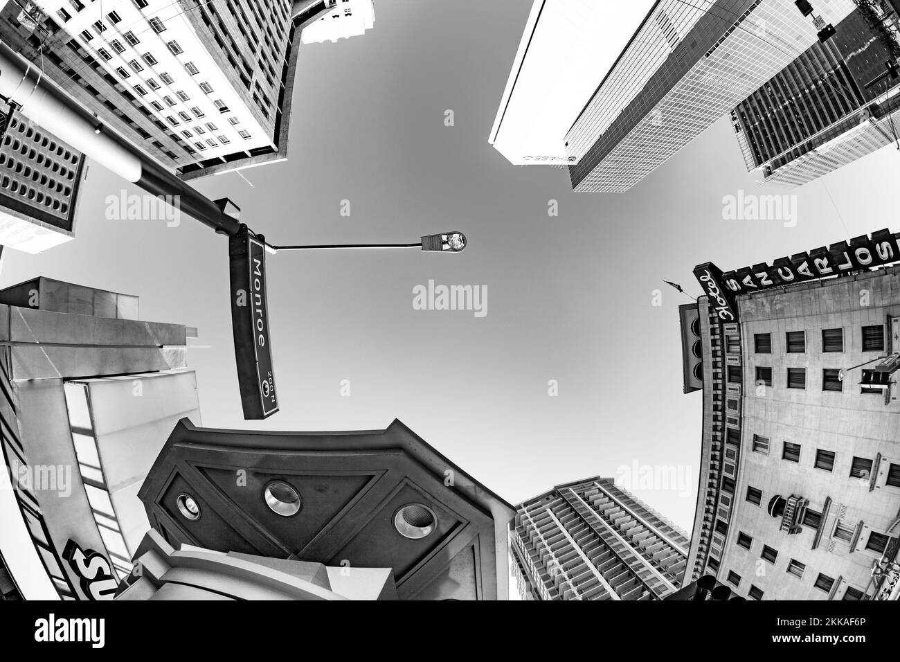 Phoenix, USA June 14, 2012 perspective of skyscrapers corner San