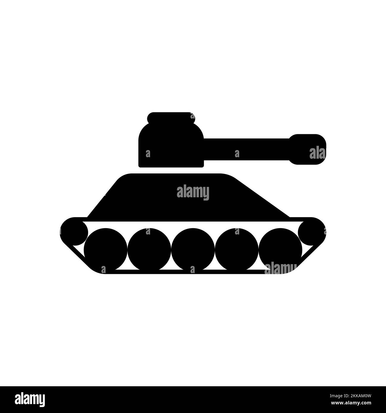 Tank Icon, Face Your Country's Enemies Bravely. Stock Vector