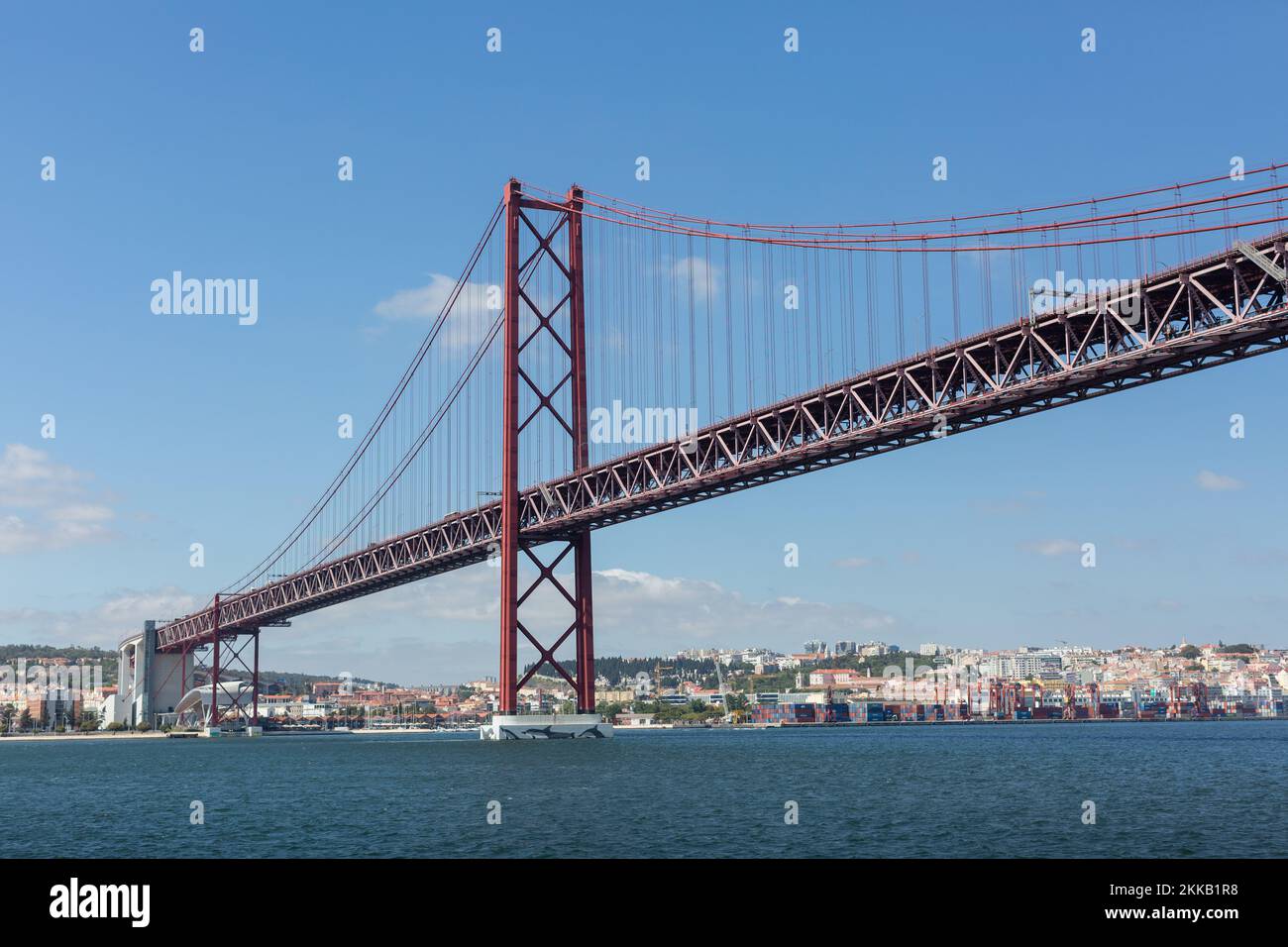 25 de Abril Bridge in Lisbon Portugal Stock Photo