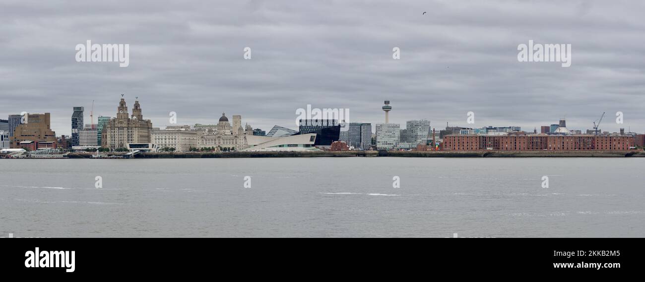 Liverpool Waterfront and River Mersey Stock Photo Alamy