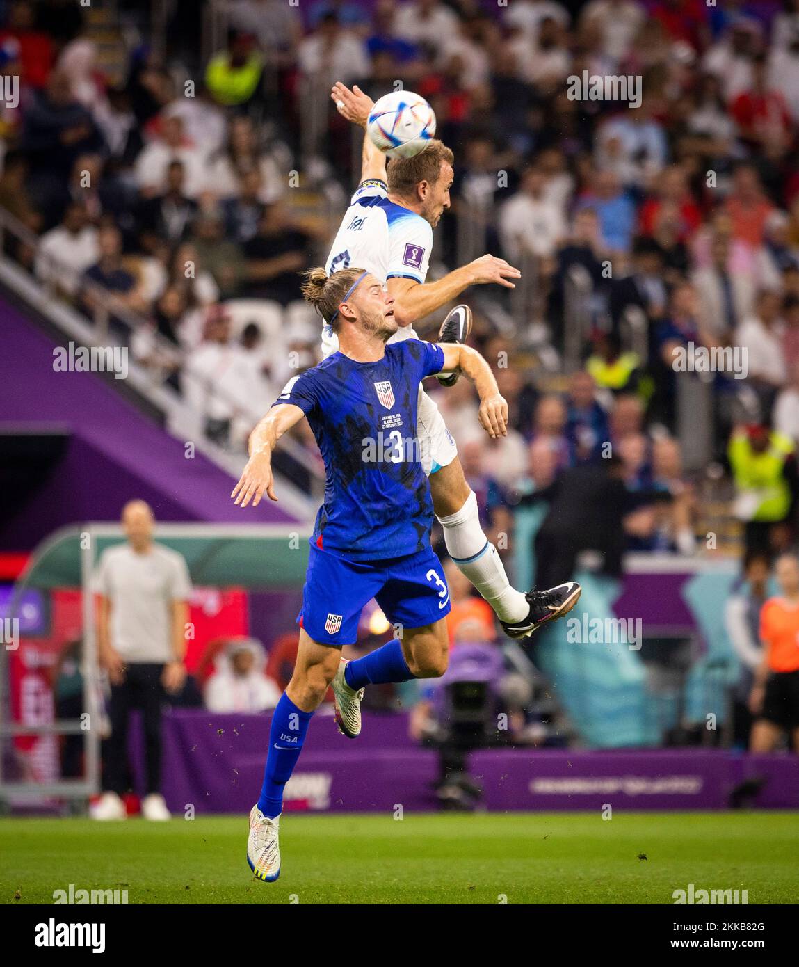 Doha, Qatar. 25th Nov, 2022. Walker Zimmerman (USA), Harry Kane