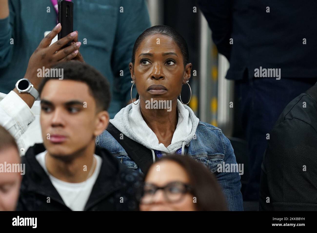 Denise Bellingham, mother of England's Jude Bellingham, in the stands