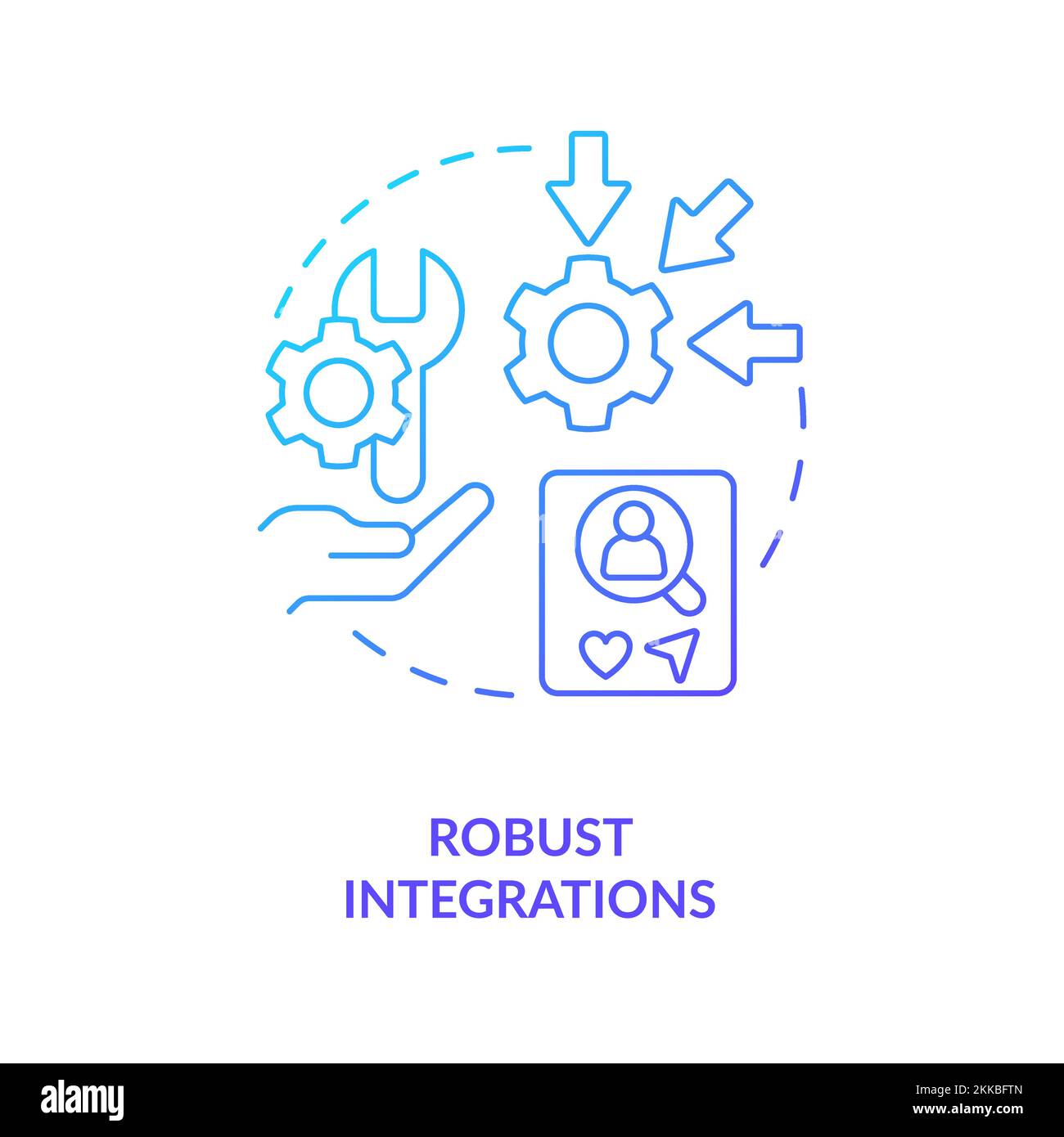 Robust integrations blue gradient concept icon Stock Vector Image & Art ...