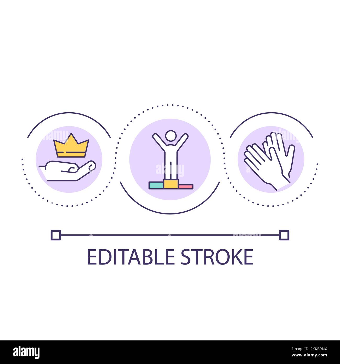 Competition winner loop concept icon Stock Vector