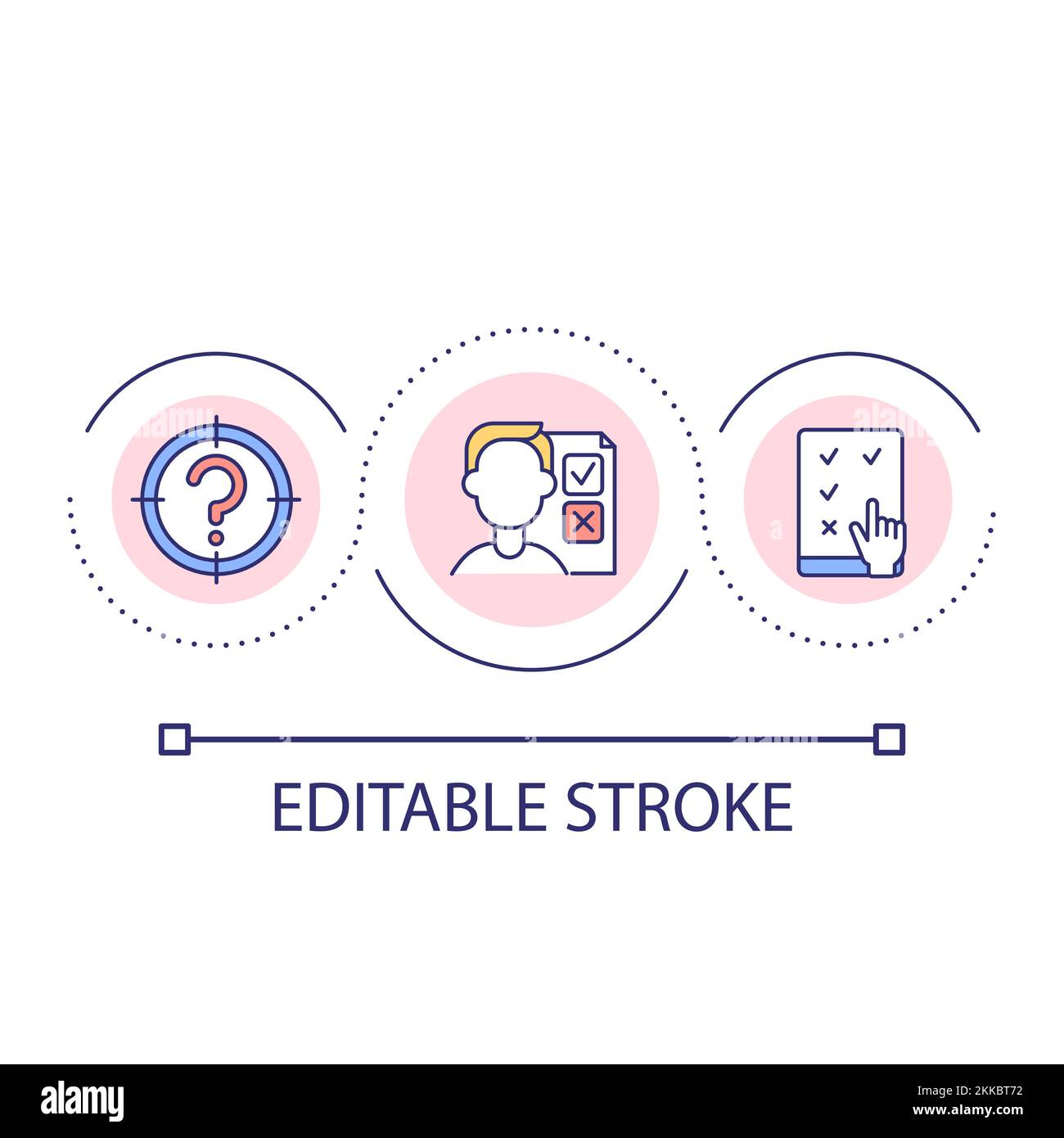 Task planning loop concept icon Stock Vector