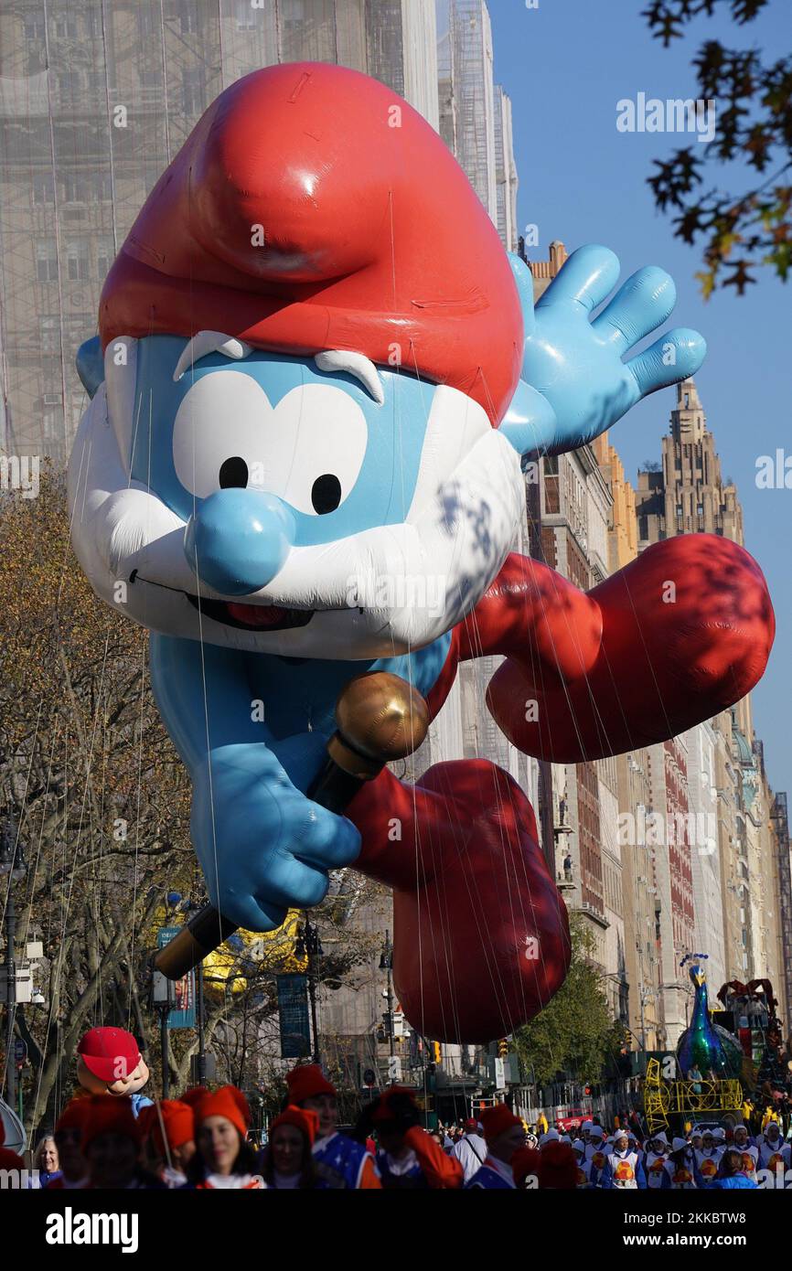 New York, NY, USA. 24th Nov, 2022. The Smurfs, Balloon in attendance ...