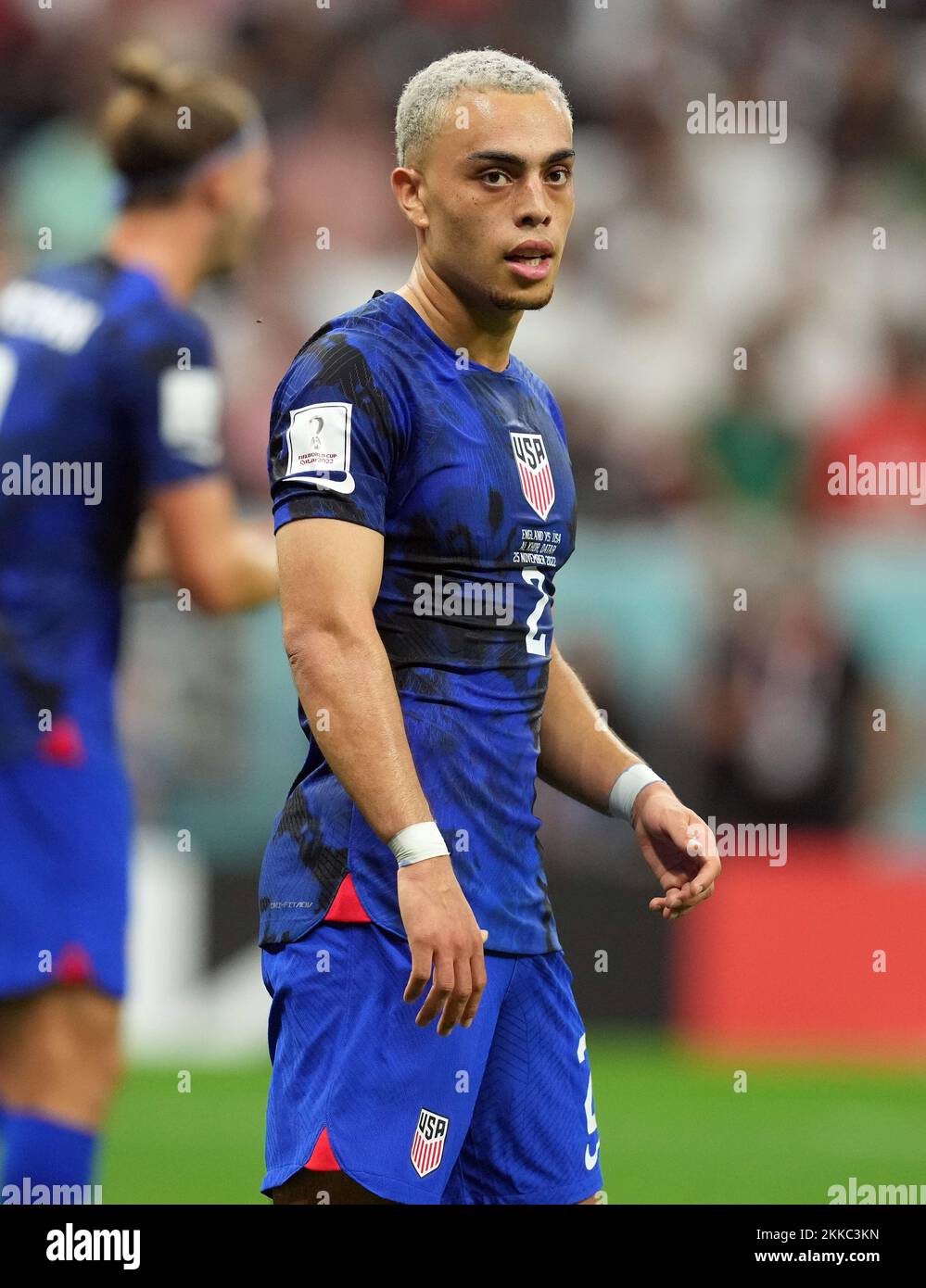USA's Sergino Dest during the FIFA World Cup Group B match at the Al