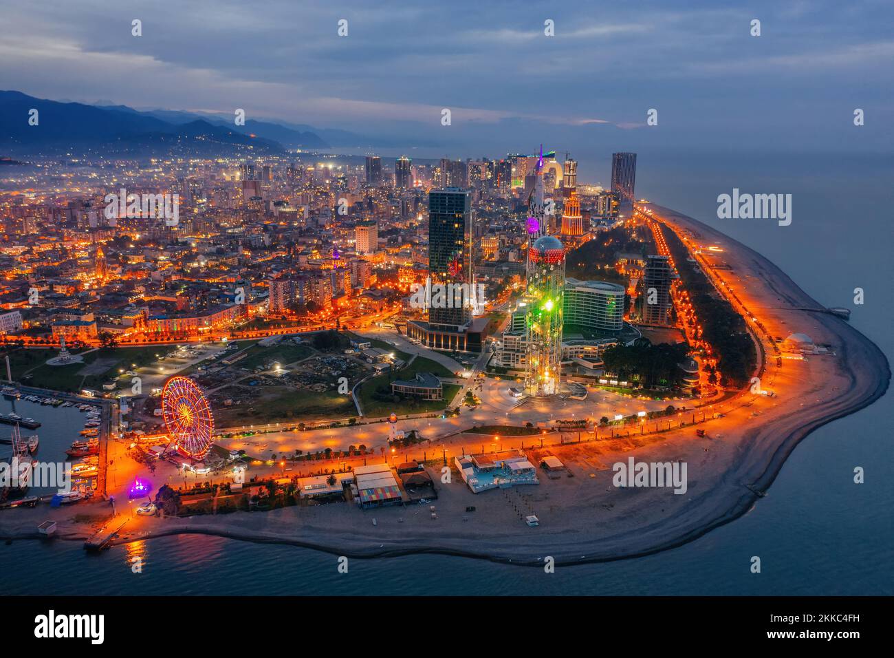Night Panorama Batumi City Hi res Stock Photography And Images Alamy