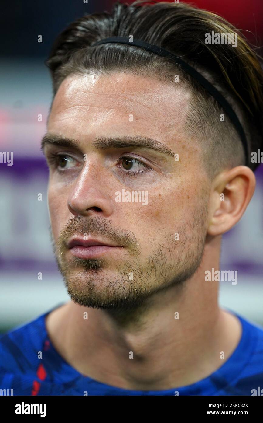 England's Jack Grealish before the FIFA World Cup Group B match at the Al  Bayt Stadium in Al Khor, Qatar. Picture date: Friday November 25, 2022  Stock Photo - Alamy