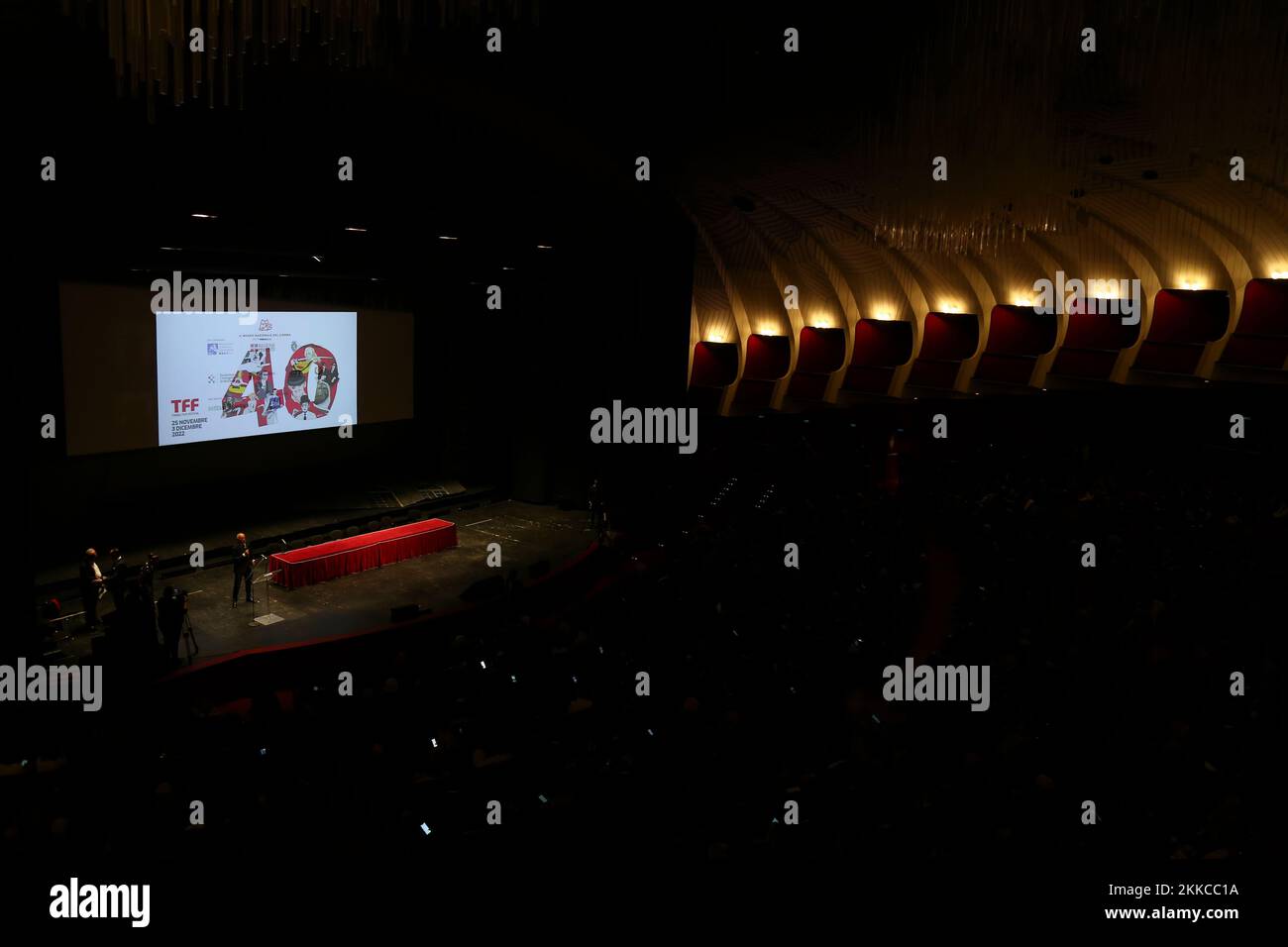 TURIN, ITALY, 25 NOVEMBER 2022. The opening ceremony of 40 Torino Film Festival at Teatro Regio on November 25, 2022 in Turin, Italy. Credit: Massimiliano Ferraro/Alamy Live News Stock Photo