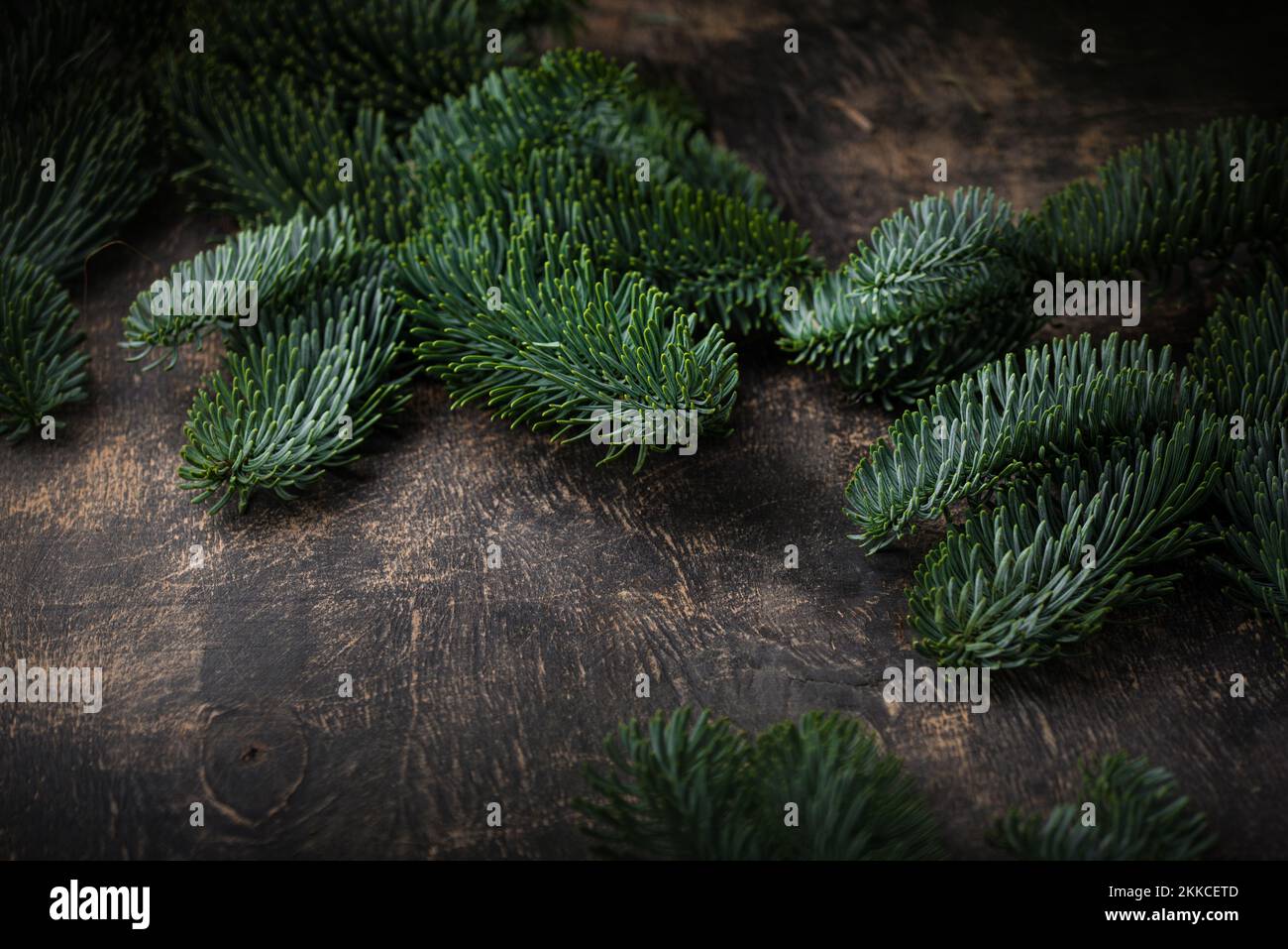 Christmas and New Year background with fir tree Stock Photo - Alamy
