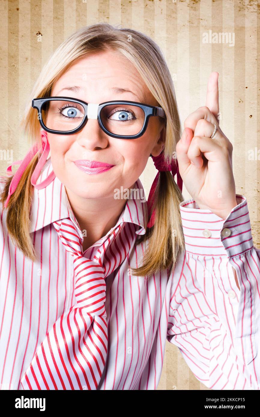 Computer Geek Sales Woman Selling Gizmos And Gadgets With Smile While ...