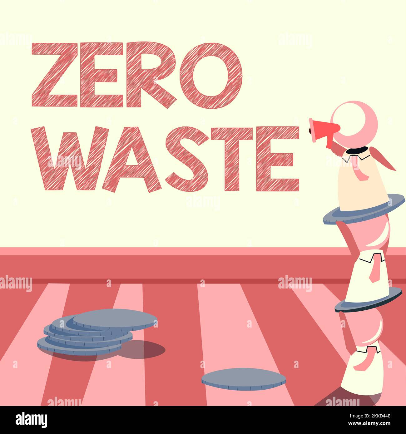 Text caption presenting Zero Waste. Concept meaning industrial